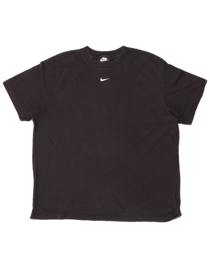T-shirt da uomo NIKE Top media in cotone nero