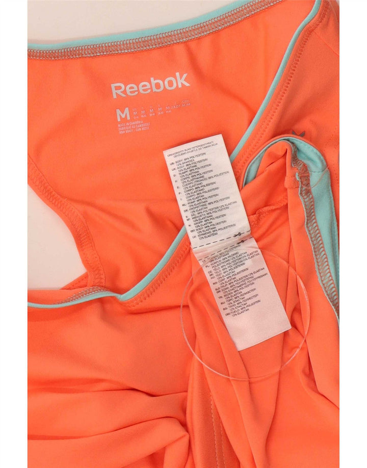Canotta Reebok da donna UK 12/14 Poliestere arancione medio