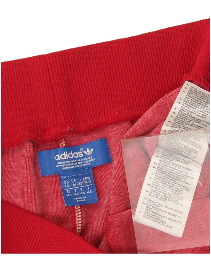 Pantaloni da tuta da donna Adidas Joggers UK 14 Large Rosso Poliestere
