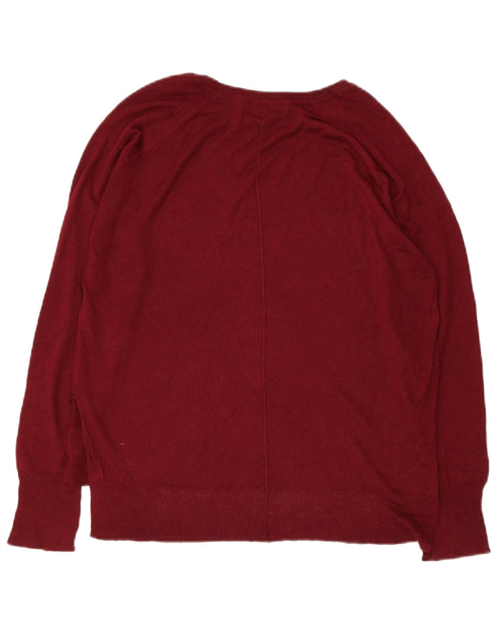 Maglione maglione con scollo a barca da donna Zara UK 14 marrone medio