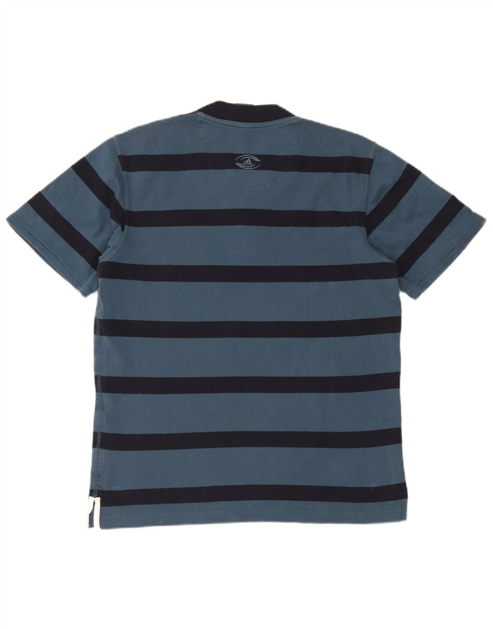 T-shirt da uomo Adidas Top in cotone a righe blu medio