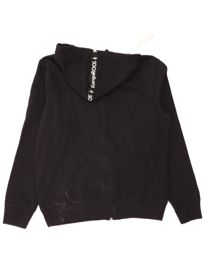 KANGAROOS Felpa con cappuccio e zip grafica da uomo in cotone nero medio