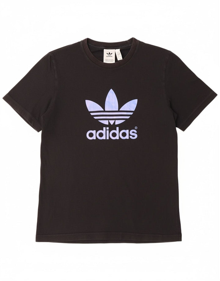 ADIDAS Mens Graphic T-Shirt Top Small Black Cotton