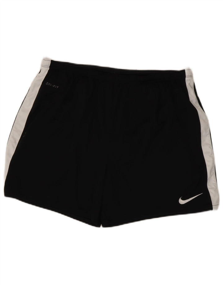 Pantaloncini sportivi NIKE Dri Fit da uomo XL Nero in poliestere color block