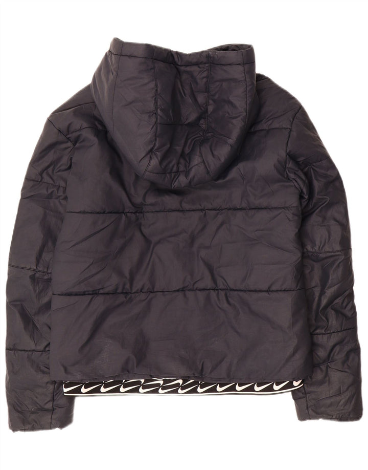Giacca imbottita con cappuccio Nike da donna UK 10 piccola nera in poliestere