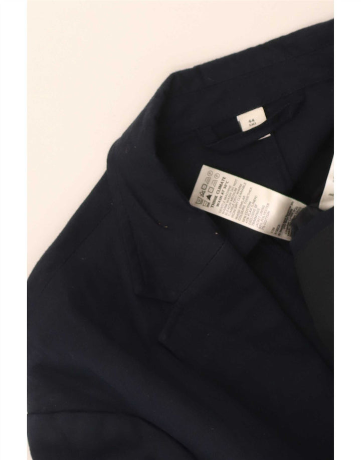 Giacca blazer a 2 bottoni da uomo Marks & Spencer UK 44 XL cotone blu navy