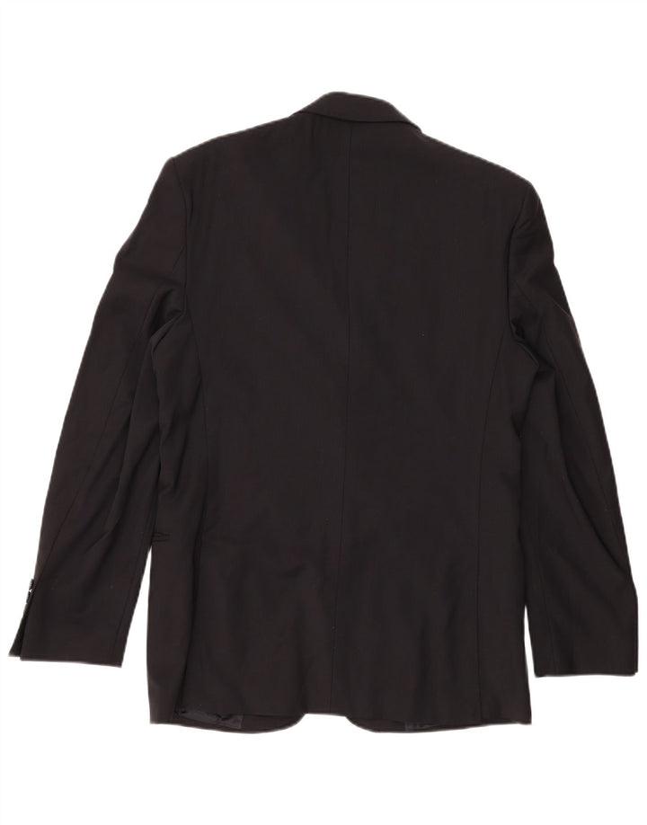 Giacca blazer da uomo a 2 bottoni Zara EU 46 piccola in lana blu navy