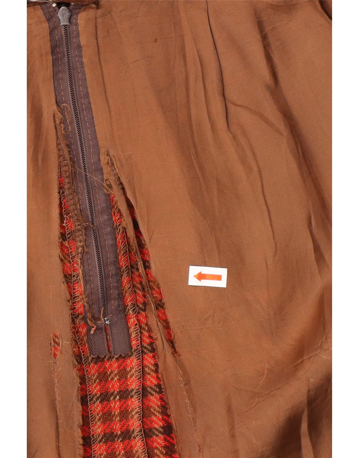 VALENTINO Gonna da donna a trapezio Miss V W30 rossa media in lana pied de poule