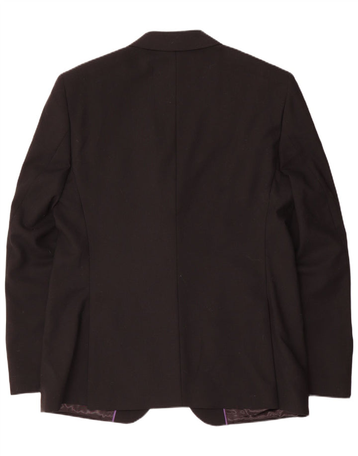 Giacca blazer a 2 bottoni su misura da uomo Marks & Spencer UK 42 grande nera