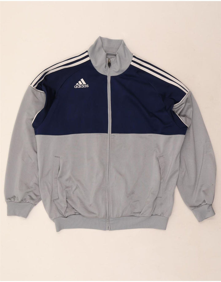 Giacca da ginnastica da uomo Adidas XL Colorblock grigio