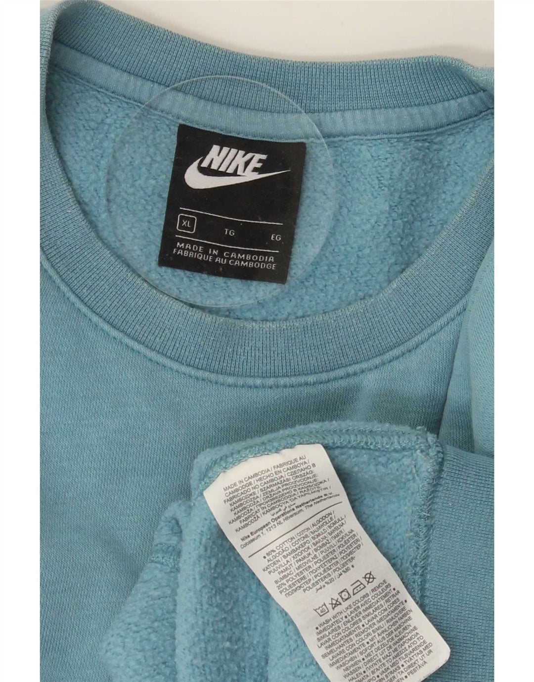 Felpa Nike Uomo Maglione XL Blu Cotone