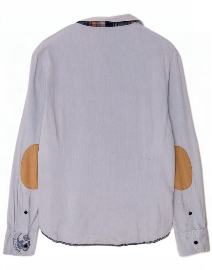 Camicia grafica geografica da uomo Napapijri grande in cotone blu