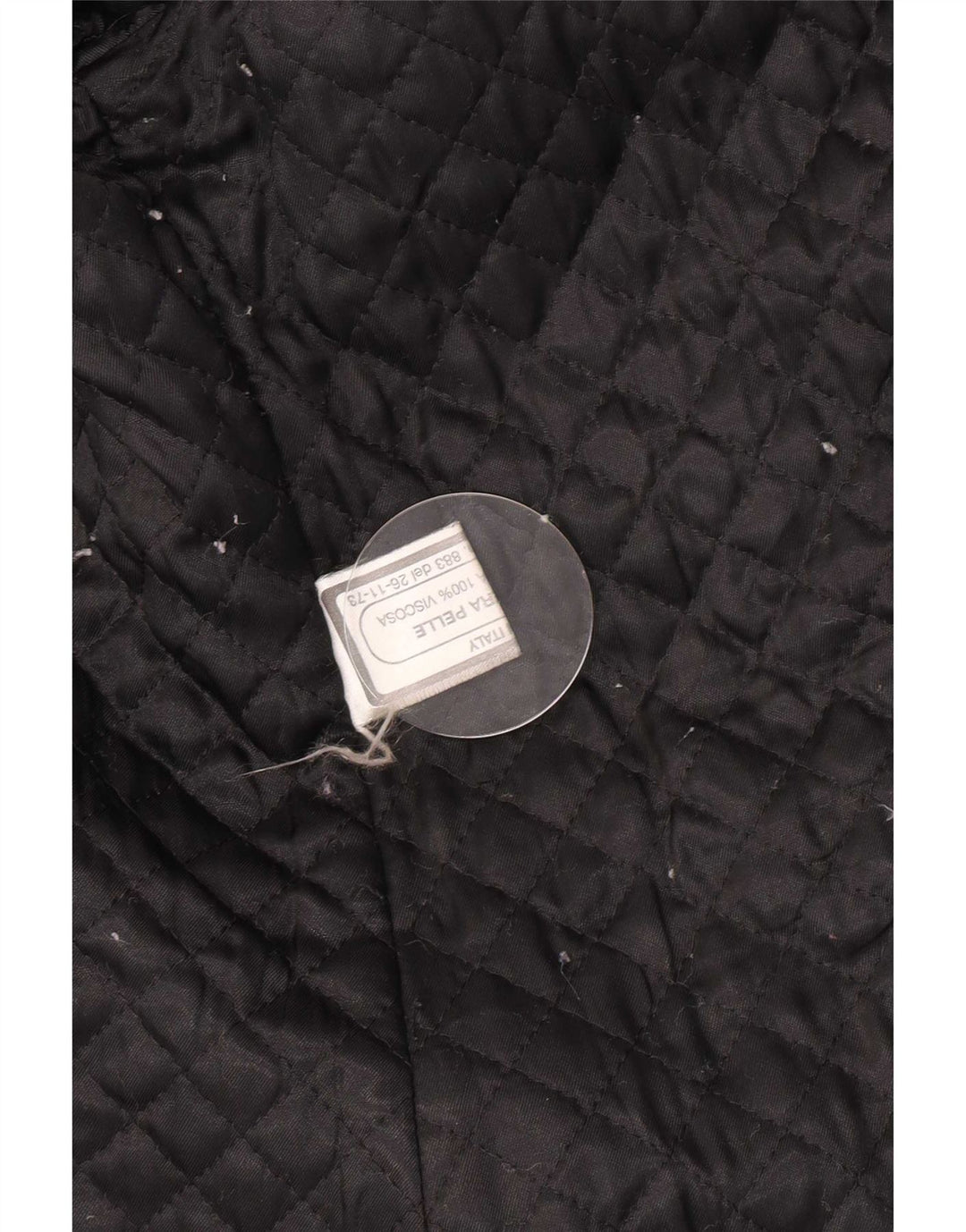Cappotto in pelle da donna vintage UK 12 in pelle nera media