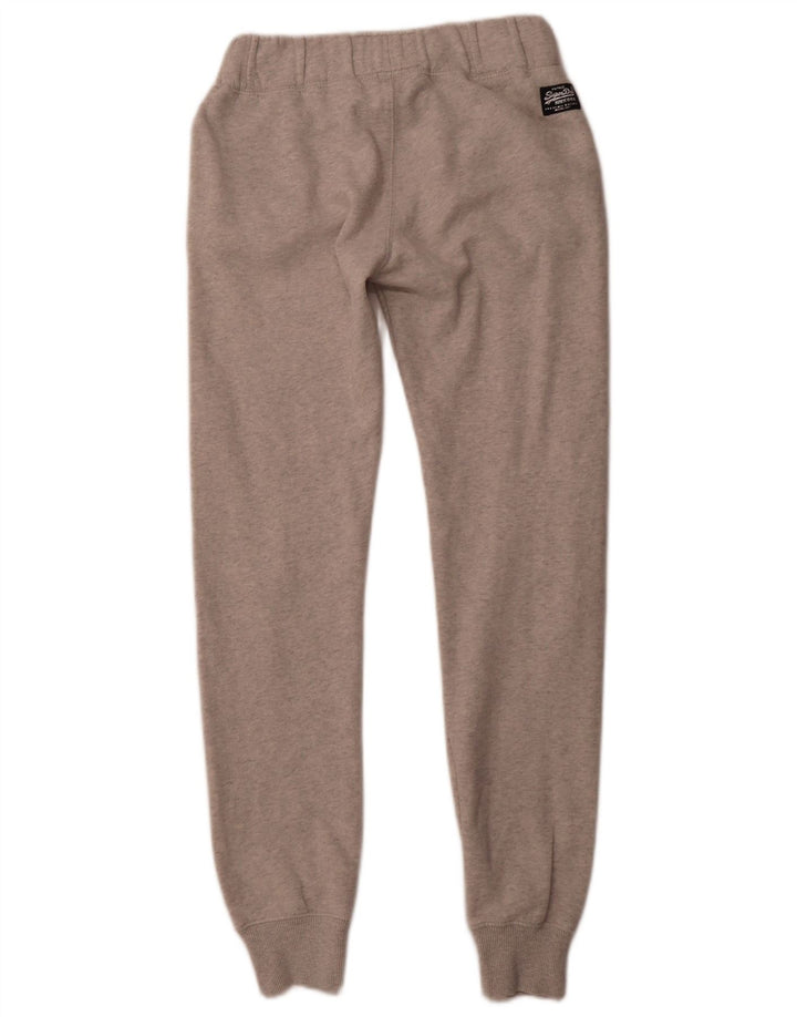 Pantaloni da tuta con grafica da donna SUPERDRY Joggers UK 4 XS Cotone grigio