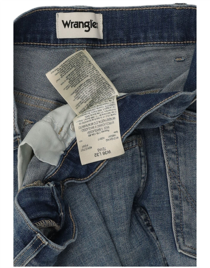 Jeans dritti da uomo Wrangler Texas W36 L30 cotone blu