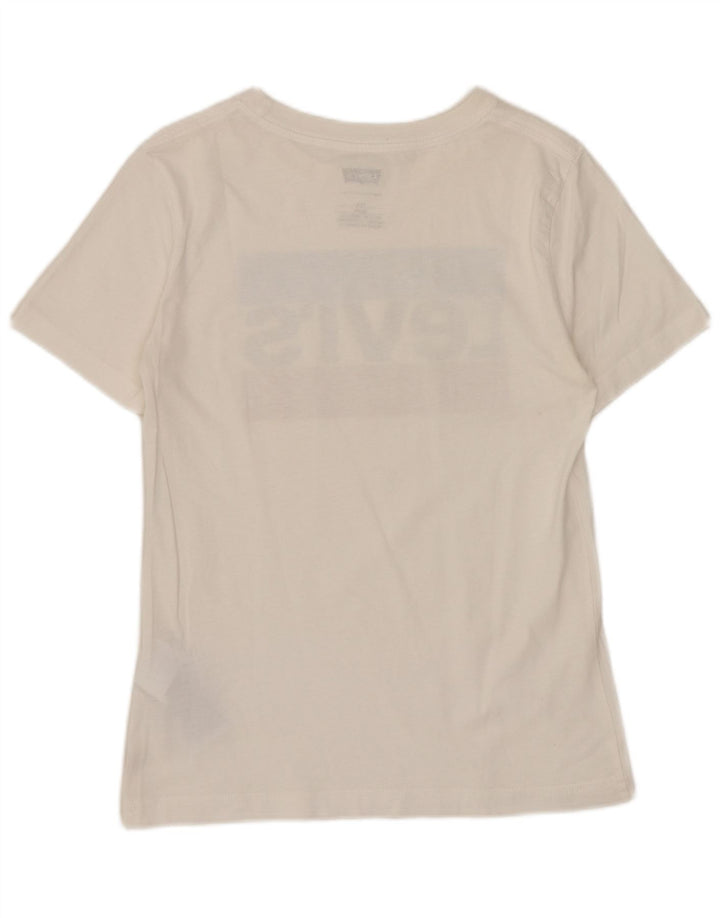 T-shirt grafica per ragazzi Levi's Top 11-12 anni in cotone bianco