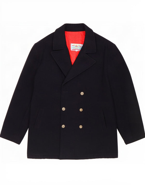 Cappotto da marinaio da uomo Carrera UK 42 XL Lana blu navy