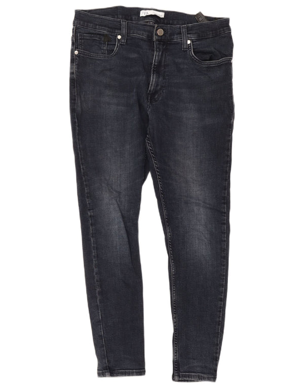Jeans skinny da uomo Zara EU 44 Large W34 L27 Cotone blu navy