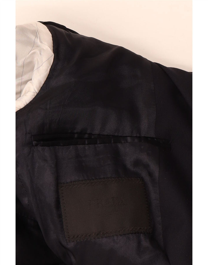 Giacca blazer da uomo a 2 bottoni Prada IT 48 media in lana blu navy