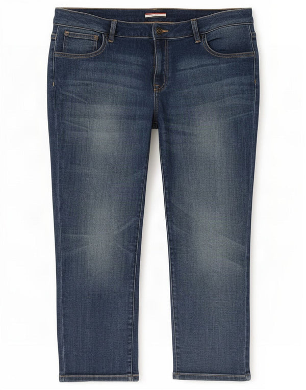 Jeans corti da donna Tommy Hilfiger US 12 Large W34 L25 cotone blu