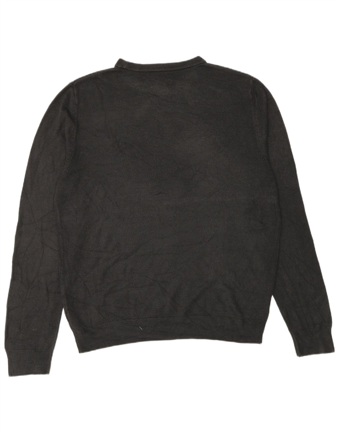 Maglione maglione girocollo da uomo Marks & Spencer grande acrilico nero