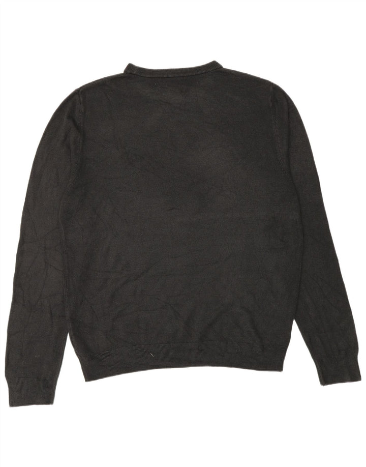 Maglione maglione girocollo da uomo Marks & Spencer grande acrilico nero