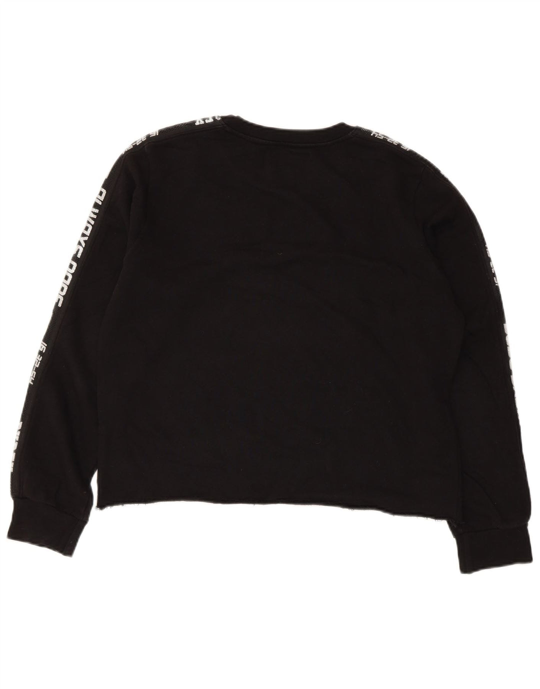 PYREX Felpa con grafica corta da donna UK 16 Grande cotone nero