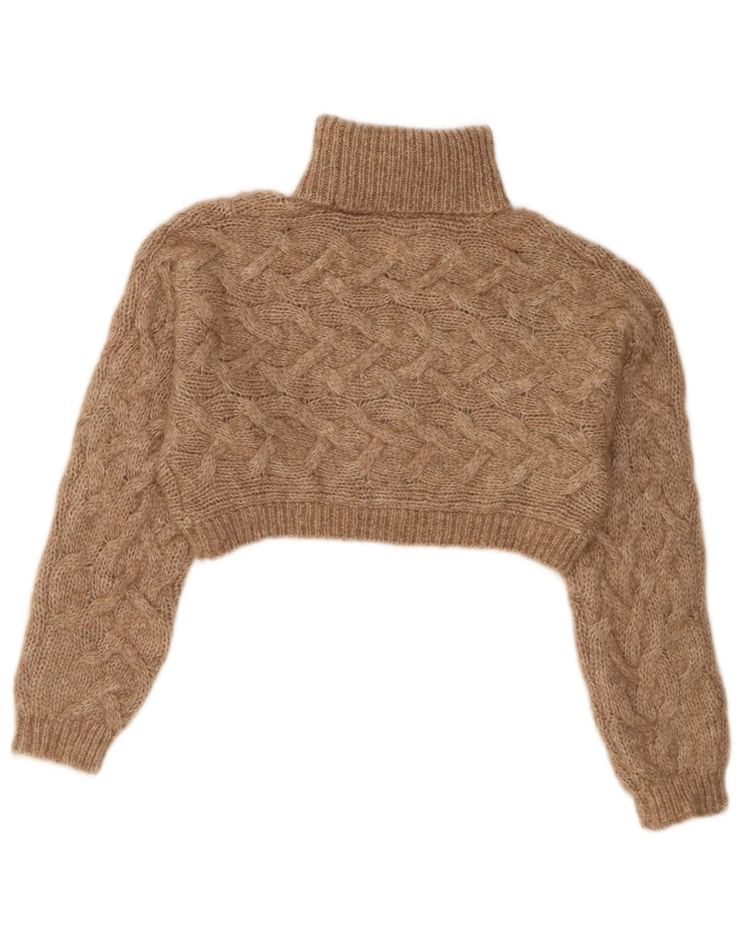 Maglione corto per ragazze Zara con collo alto 11-12 anni in poliestere marrone