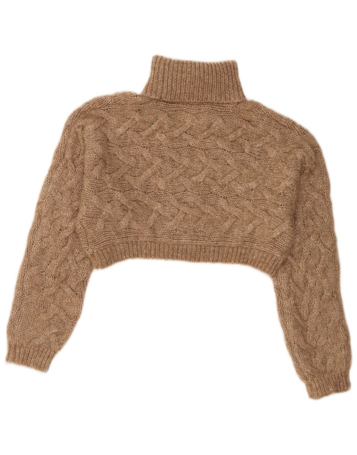 Maglione corto per ragazze Zara con collo alto 11-12 anni in poliestere marrone