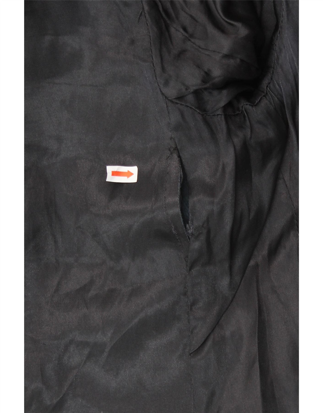 Cappotto in pelle doppio petto da donna VINTAGE UK 14 medio nero