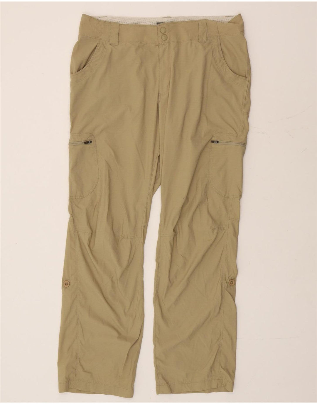 Pantaloni cargo dritti da donna L.L.Bean W34 L30 nylon kaki