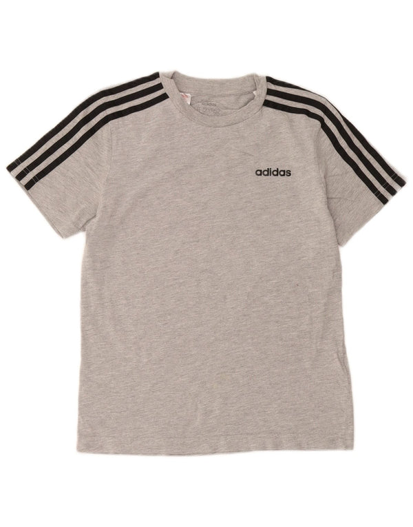 T-shirt Adidas da bambino 11-12 anni in cotone grigio screziato