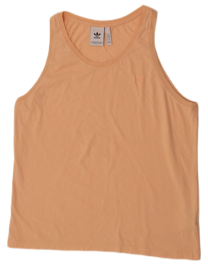 Canotta Adidas da uomo XL in cotone arancione