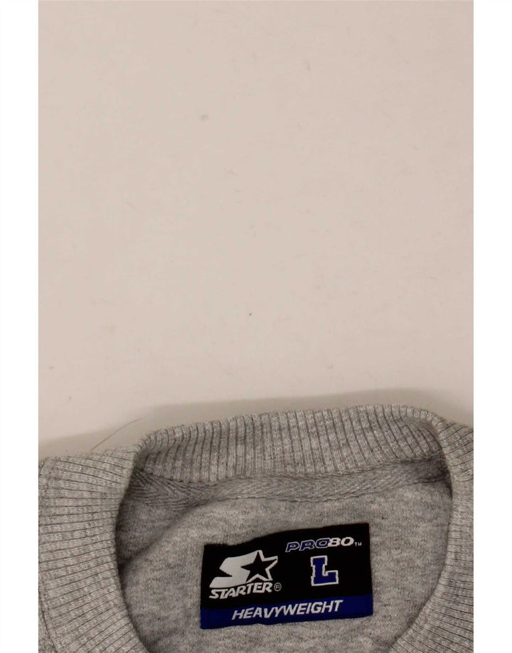 Maglione maglione girocollo da uomo Starter grande grigio screziato