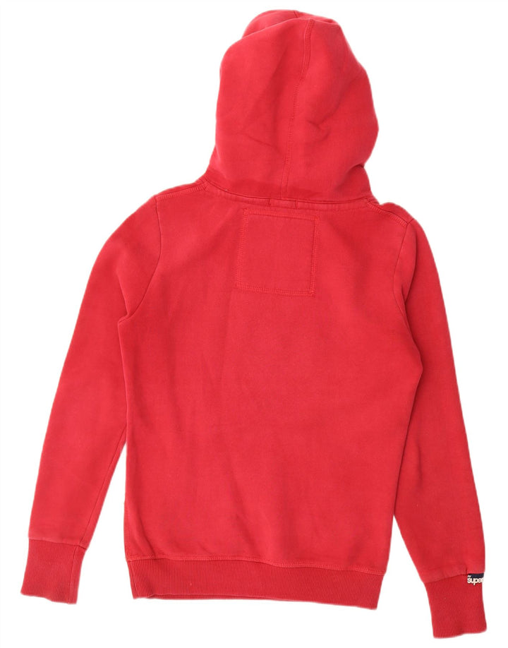 Maglione con cappuccio grafico da uomo Superdry piccolo in cotone rosso