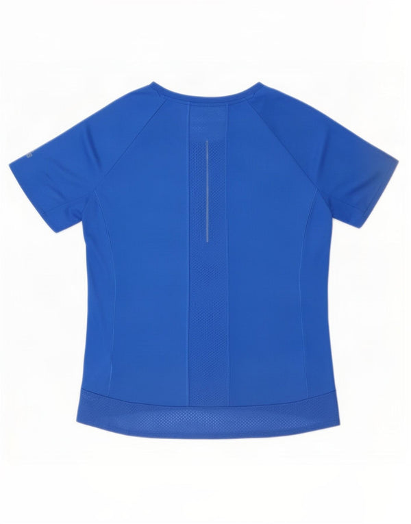 Adidas Womens Aeroready T-Shirt Top UK 16/18 Large Blue Polyester