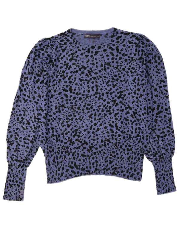 Maglione maglione con scollo a barca da donna Marks & Spencer UK 12 Blu medio