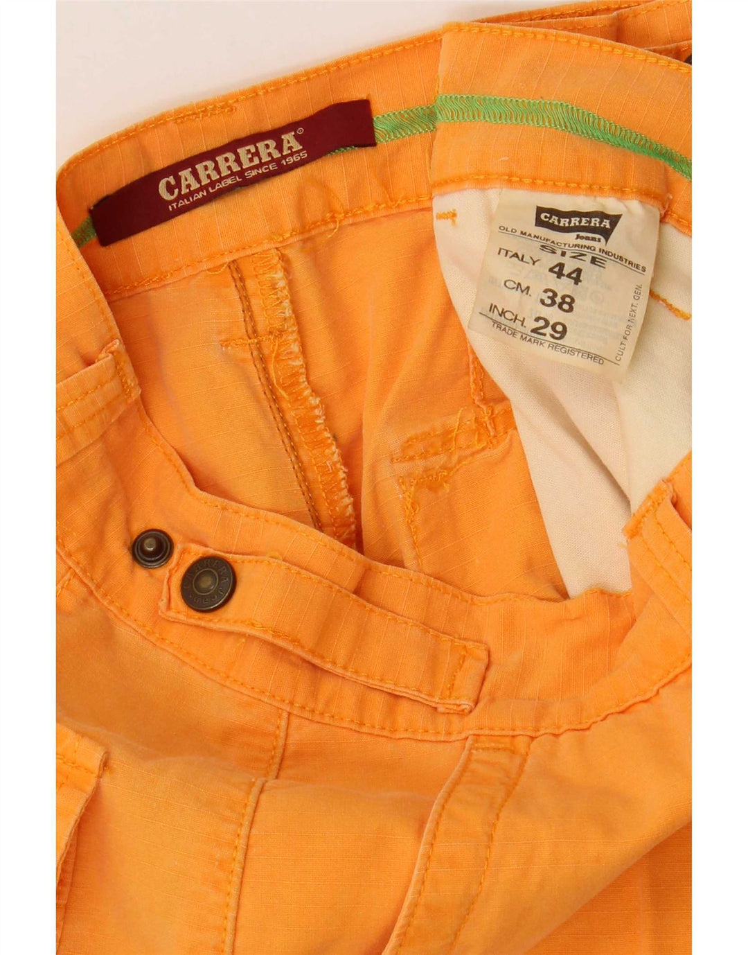 Pantaloncini cargo da uomo Carrera W29 piccoli in cotone arancione