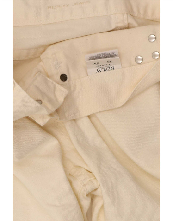 Jeans dritti da uomo Replay W30 L34 cotone beige