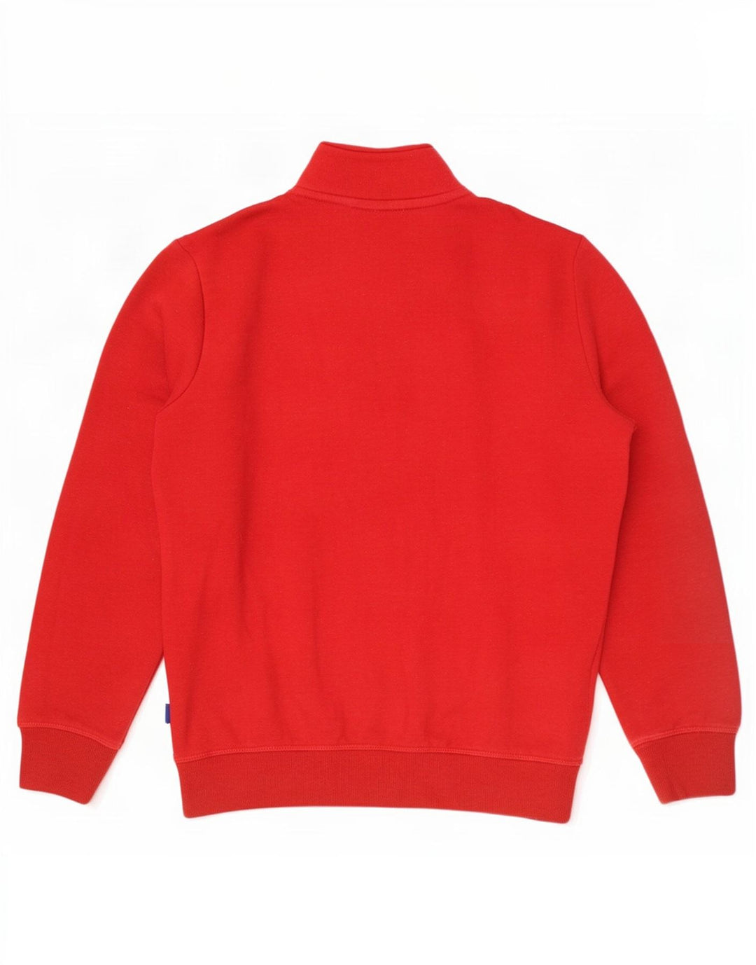 Felpa da uomo con collo con zip Superdry, maglione in cotone rosso medio