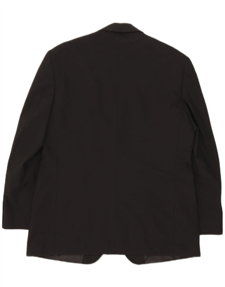 Giacca blazer a 2 bottoni Marks & Spencer da uomo UK 42 grande poliestere nero