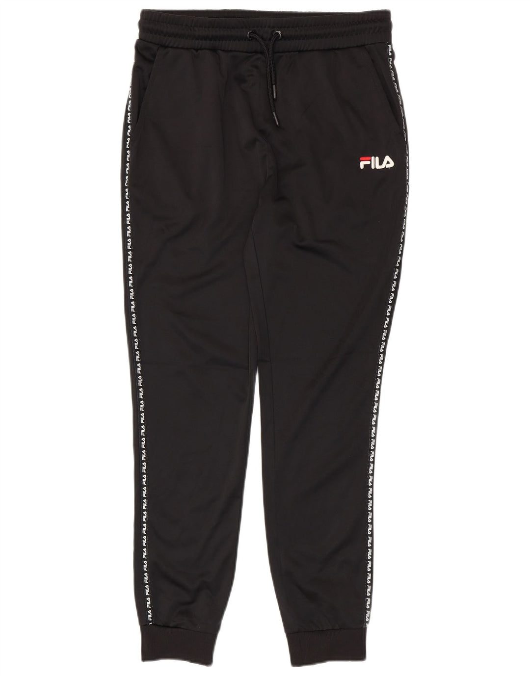 Pantaloni da tuta con grafica Fila da uomo, pantaloni da jogging, piccoli, in poliestere a righe nere