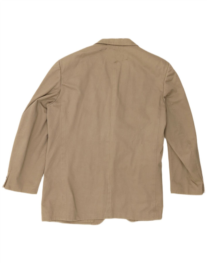 Giacca blazer a 3 bottoni Marks & Spencer da uomo UK 44 XL cotone kaki
