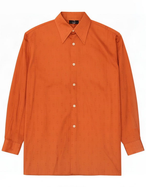 Schild Camicia da uomo taglia 43 Large Arancione Ikat Cotton