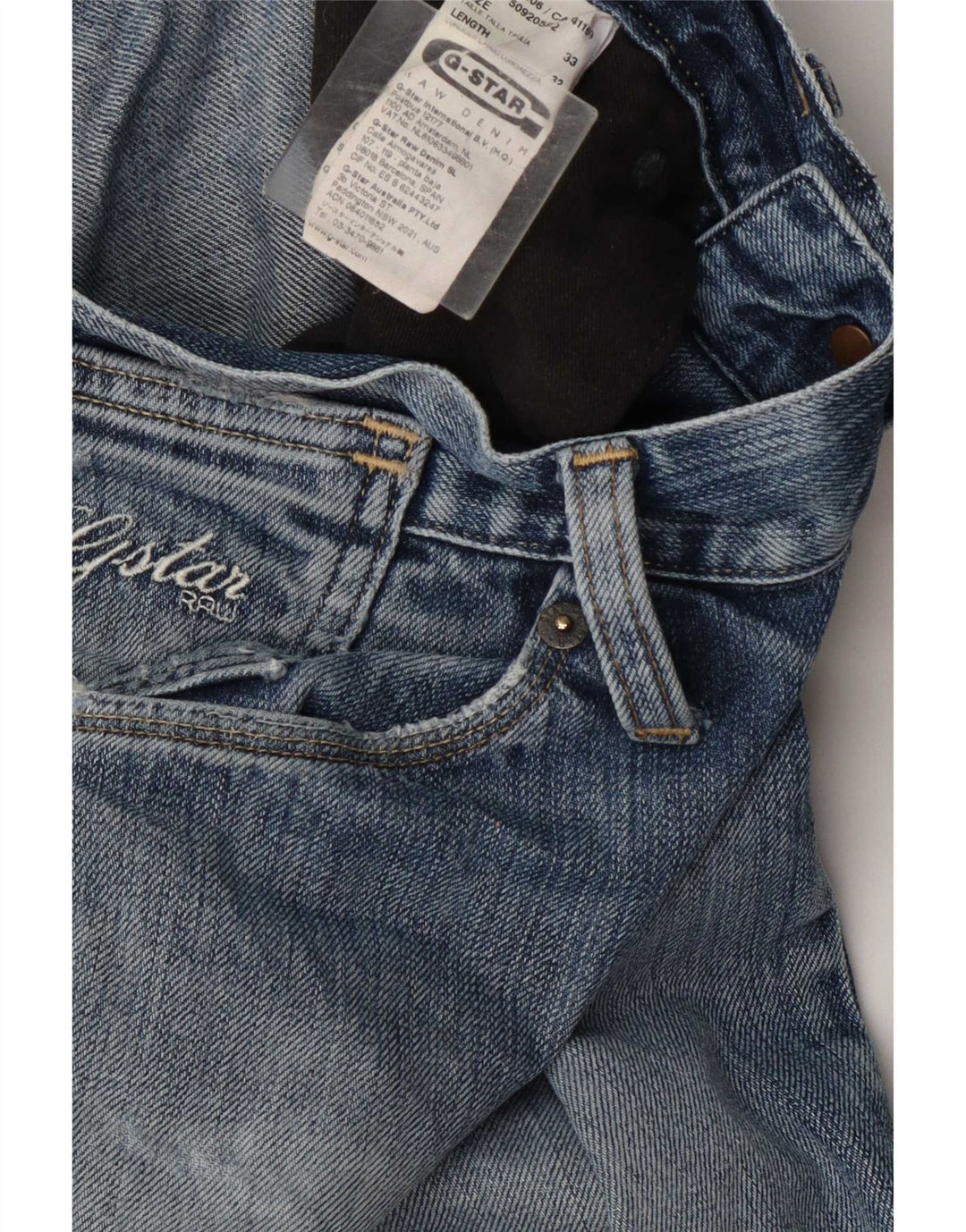 Jeans dritti da uomo G-Star W33 L32 cotone blu