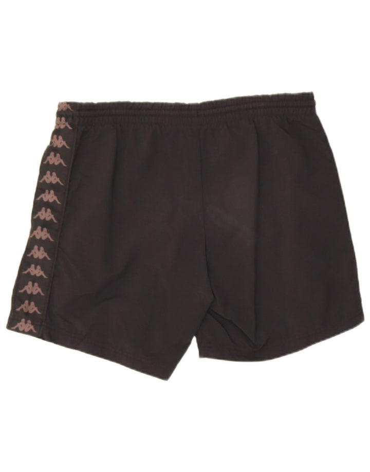 Pantaloncini sportivi grafici da uomo Kappa medi neri