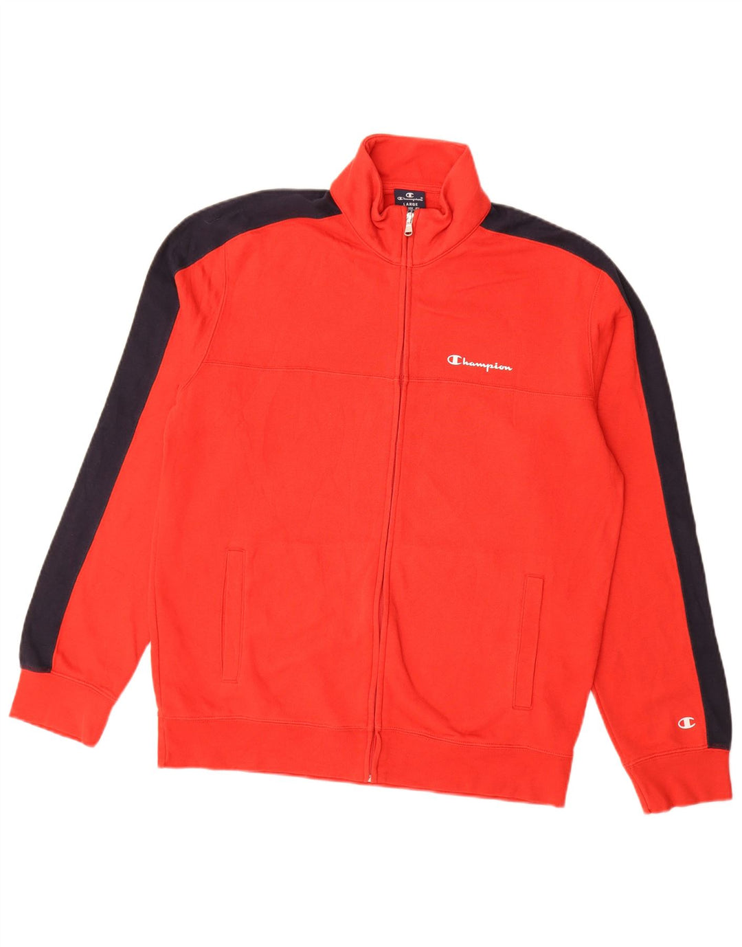 Giacca da tuta da uomo Champion, grande, in poliestere color block rosso