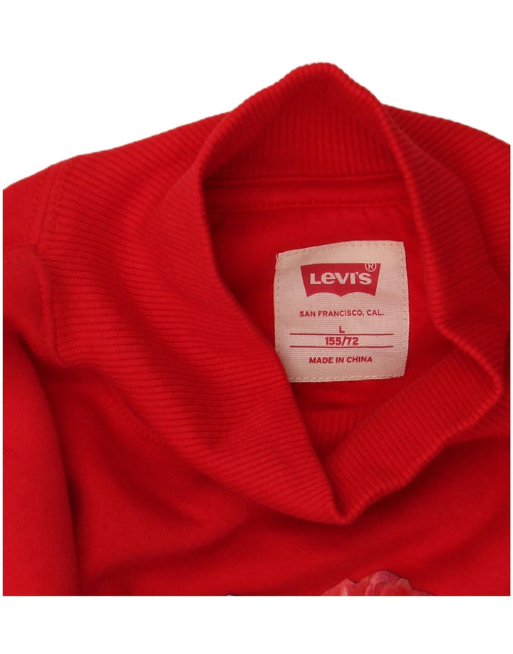 Felpa grafica per ragazze Levi's, maglione, 13-14 anni, grande, rossa