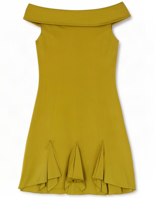 Vestito da donna con spalle scoperte Karen Millen UK 8 piccolo in seta verde