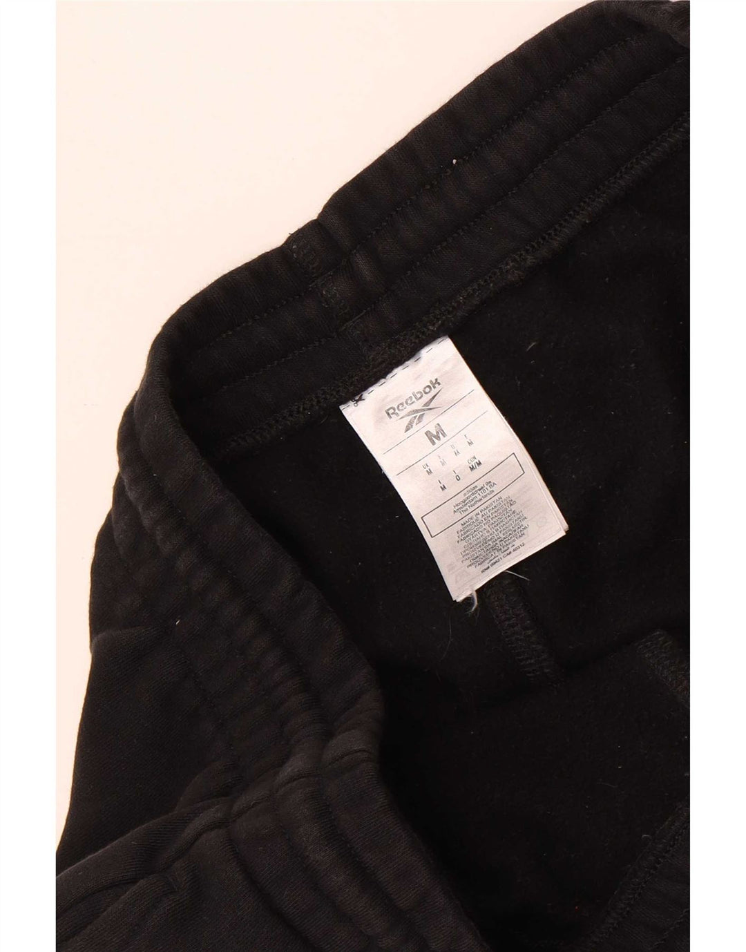 Pantaloni da tuta da uomo Reebok Joggers Medium Black Cotton
